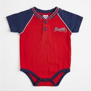 Vintage 2005 Atlanta Braves Infant Onesie - 3/6M Embroidered MLB